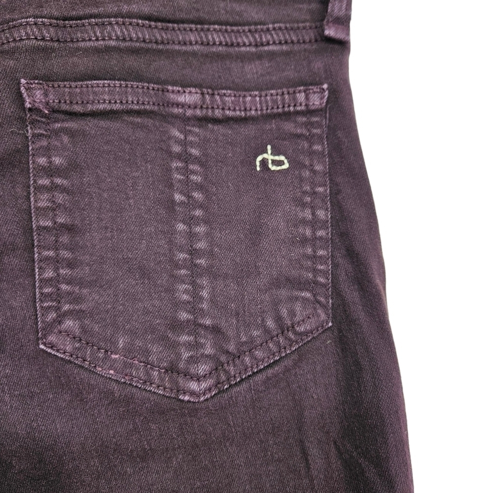 Rag & Bone Skinny Jeans Purple Mid Rise Dark Wash Denim 26 - Picture 3 of 7